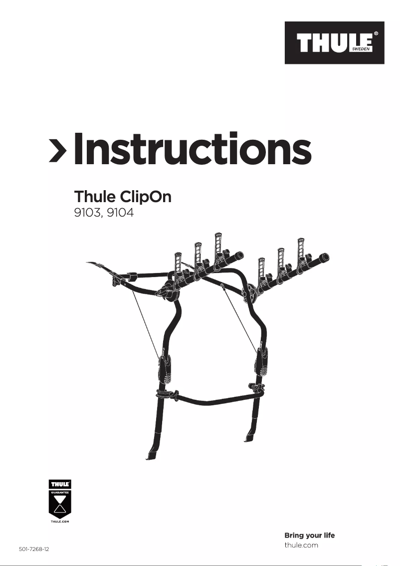 Page n°1 - Manuel utilisateur Thule ClipOn 3 9104