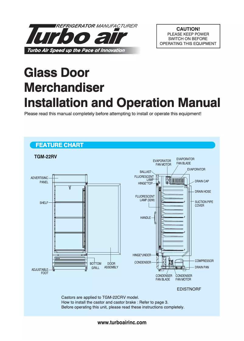 Imagen de la primera página del manual del dispositivo TGM-22RV
