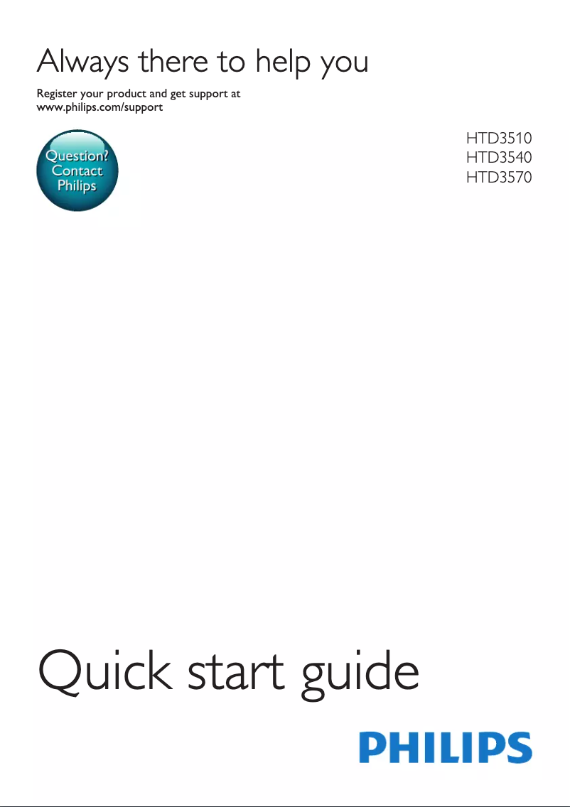 Image de la première page du manuel de l'appareil HTD3540