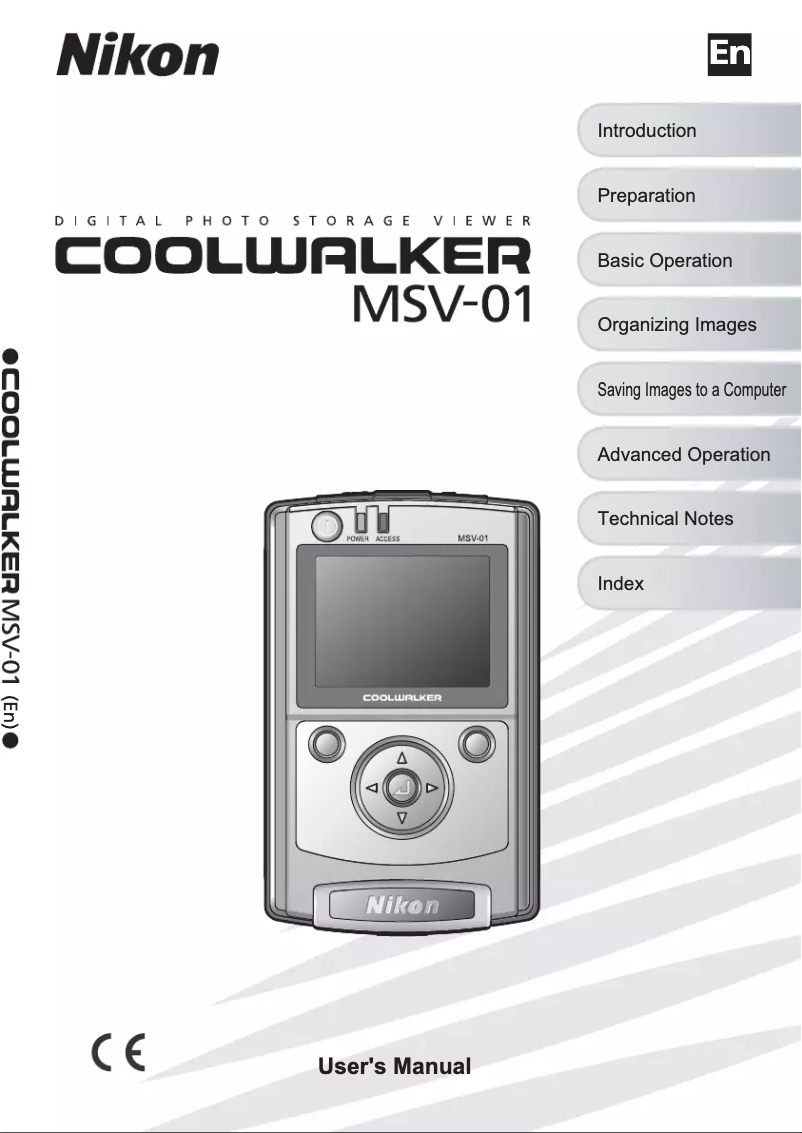 Image de la première page du manuel de l'appareil Coolwalker MSV-01