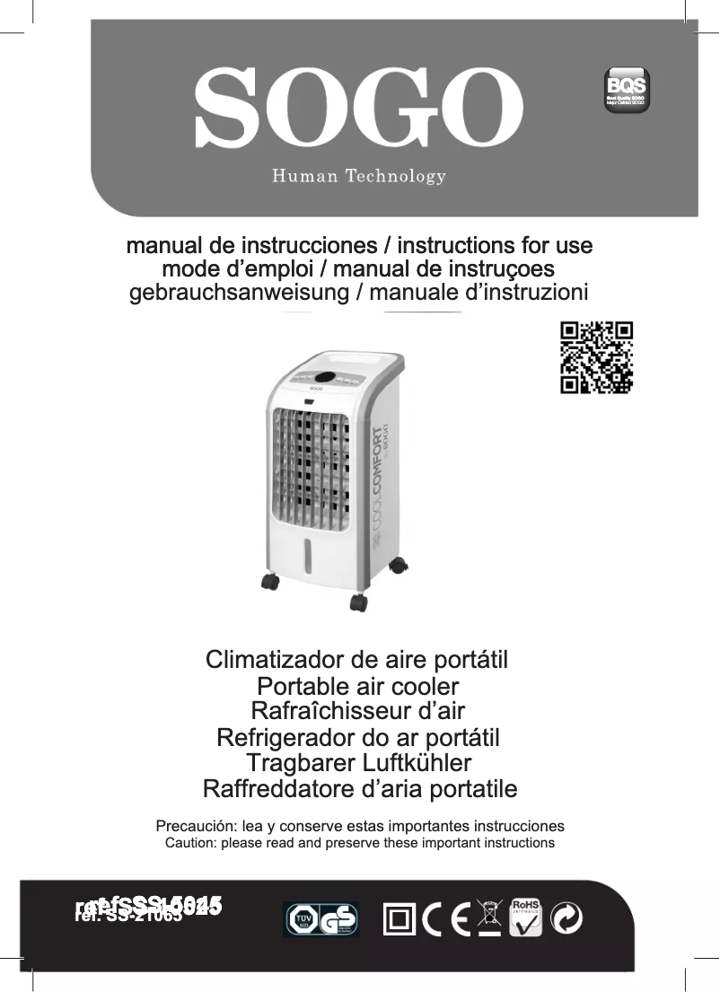 Página 1 del manual Manual de usuario Sogo AIR-SS-21065