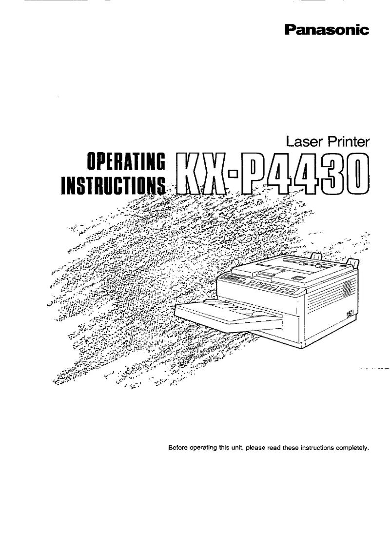 Image de la première page du manuel de l'appareil KX-P4430