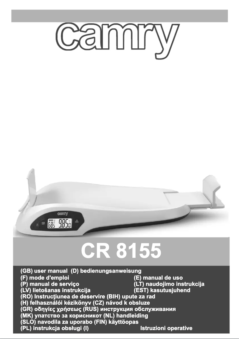 Page n°1 - Manuel utilisateur Camry CR 8155