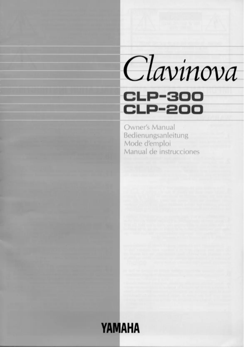 Page n°1 - Manuel utilisateur Yamaha Clavinova CLP-300