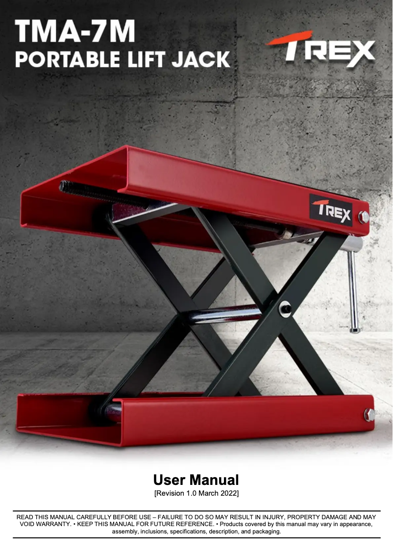 Página 1 del manual Manual de usuario T-Rex TMA-7M