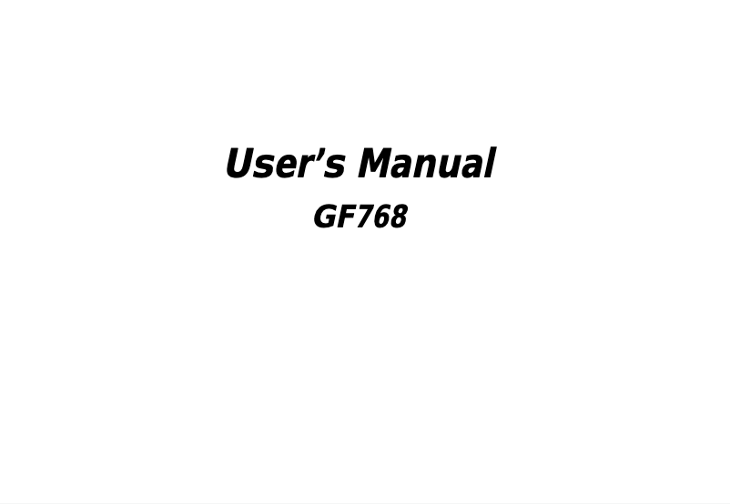 Page 1 de la notice Manuel utilisateur Ericsson GF768