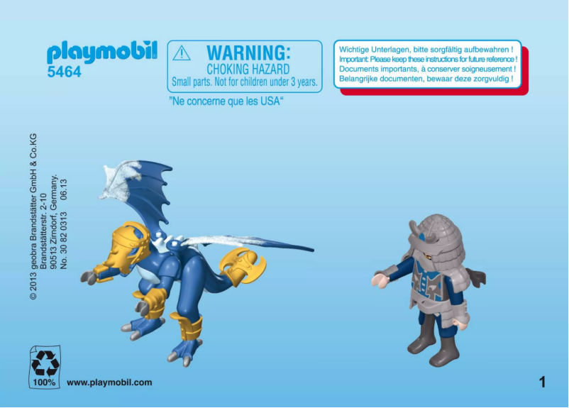 Image de la première page du manuel de l'appareil Dragons 5464