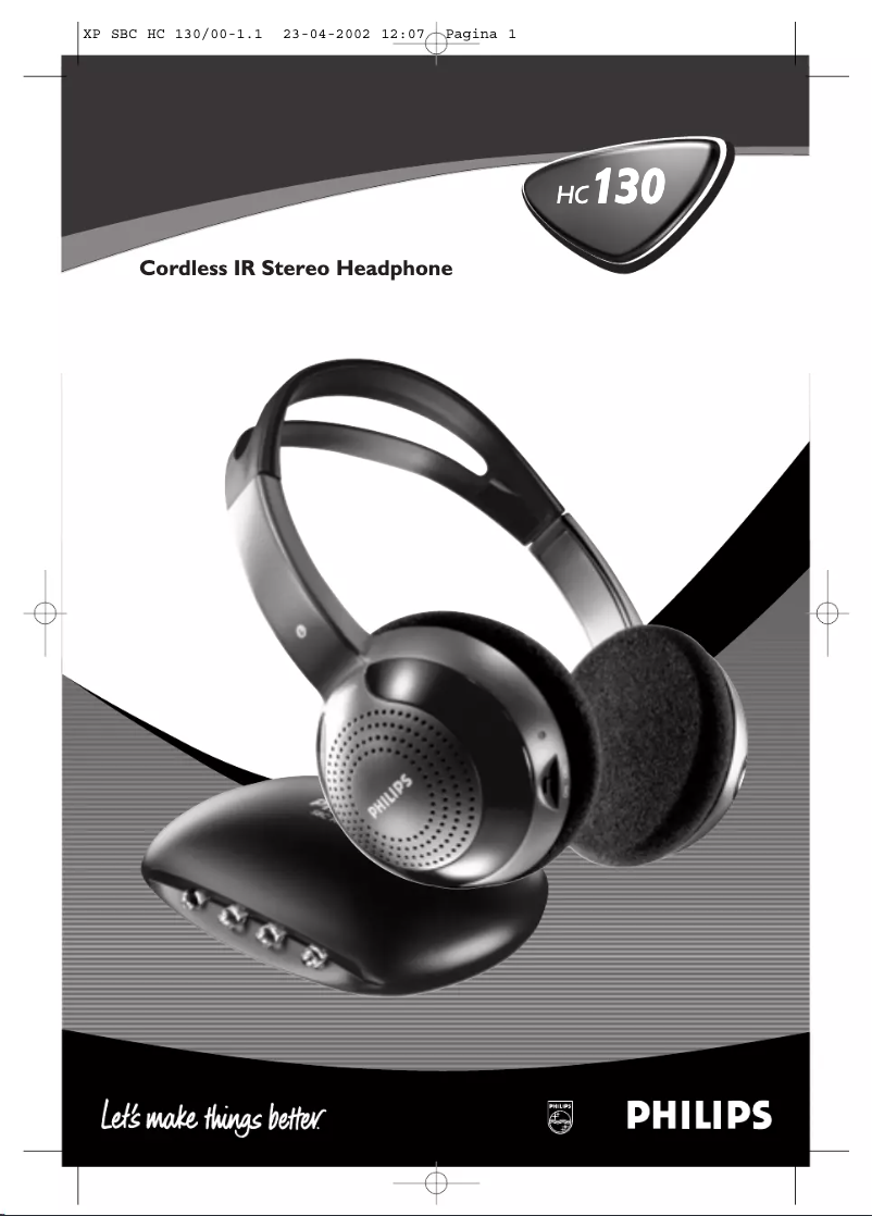Page n°1 - Manuel utilisateur Philips HC130