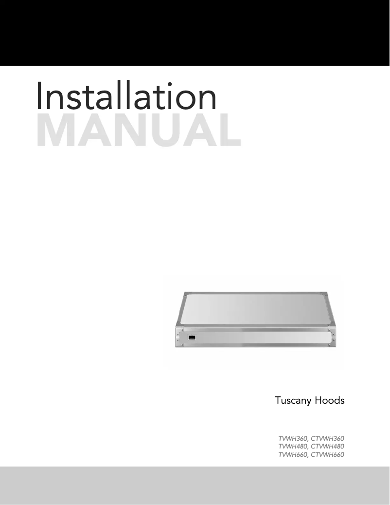 Page 1 de la notice Guide d'installation Viking TVWH480AW