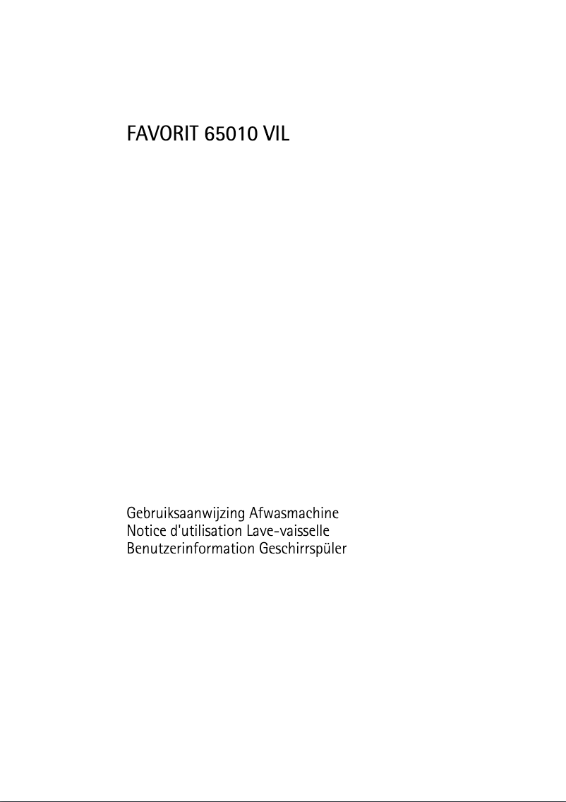 Página 1 del manual Manual de usuario AEG F65010VIL