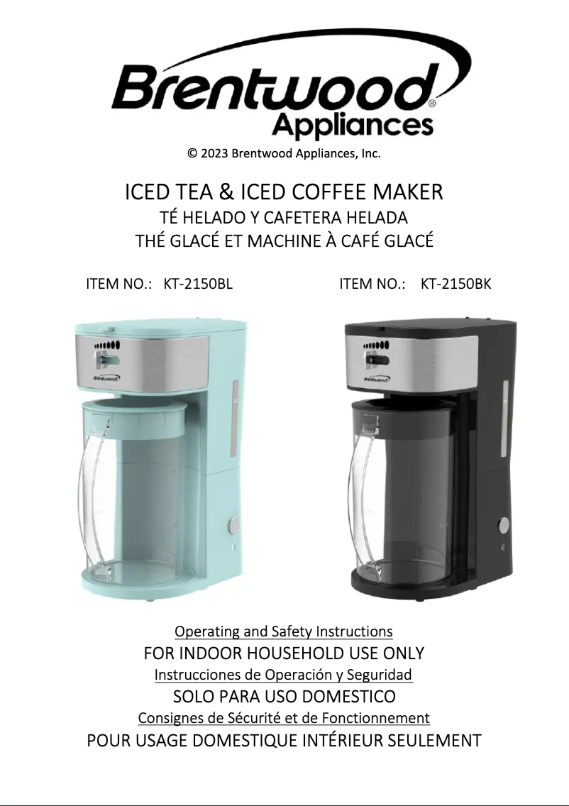 Imagen de la primera página del manual del dispositivo KT-2150BL