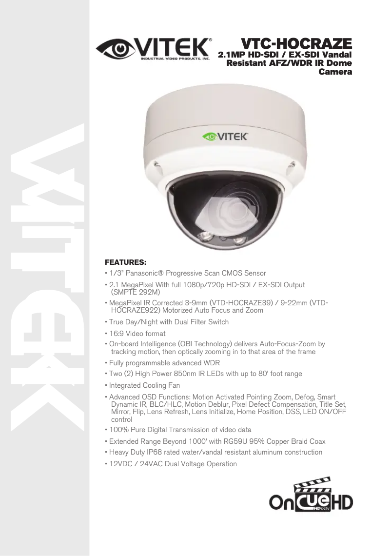 Image de la première page du manuel de l'appareil VTD-HOCRAZE