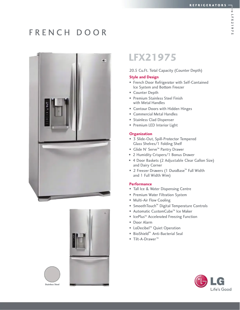 Image de la première page du manuel de l'appareil LFX21975ST