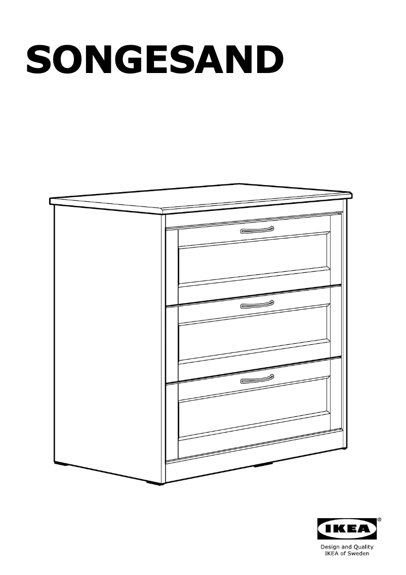 Page 1 de la notice Manuel utilisateur Ikea SONGESAND 903.667.64