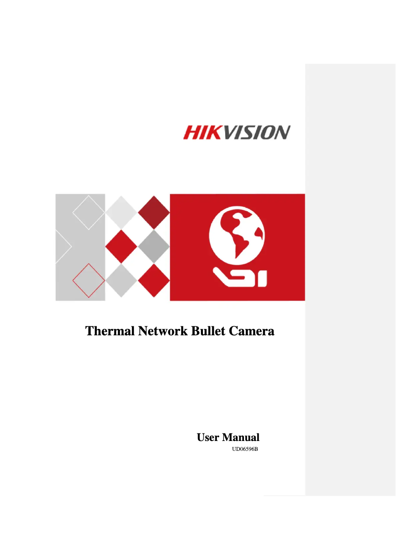 Page n°1 - Manuel utilisateur Hikvision DS-2TD2366-50