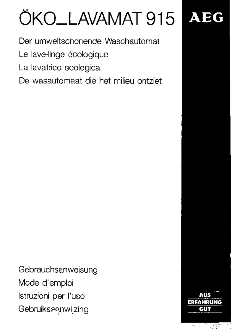 Image de la première page du manuel de l'appareil Lavamat 915