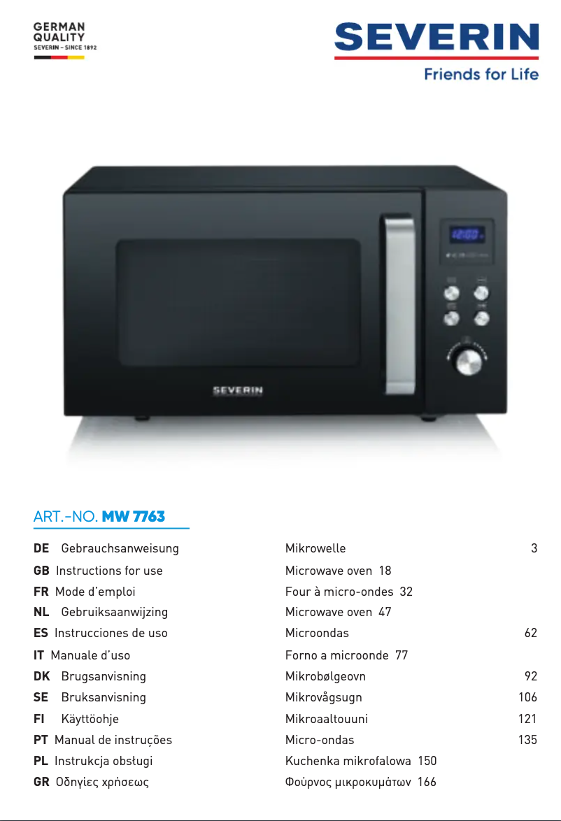 Page n°1 - Fiche technique Severin HV 7146