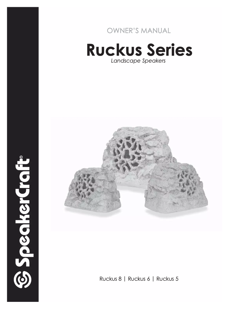 Page 1 de la notice Manuel utilisateur SpeakerCraft Ruckus 5