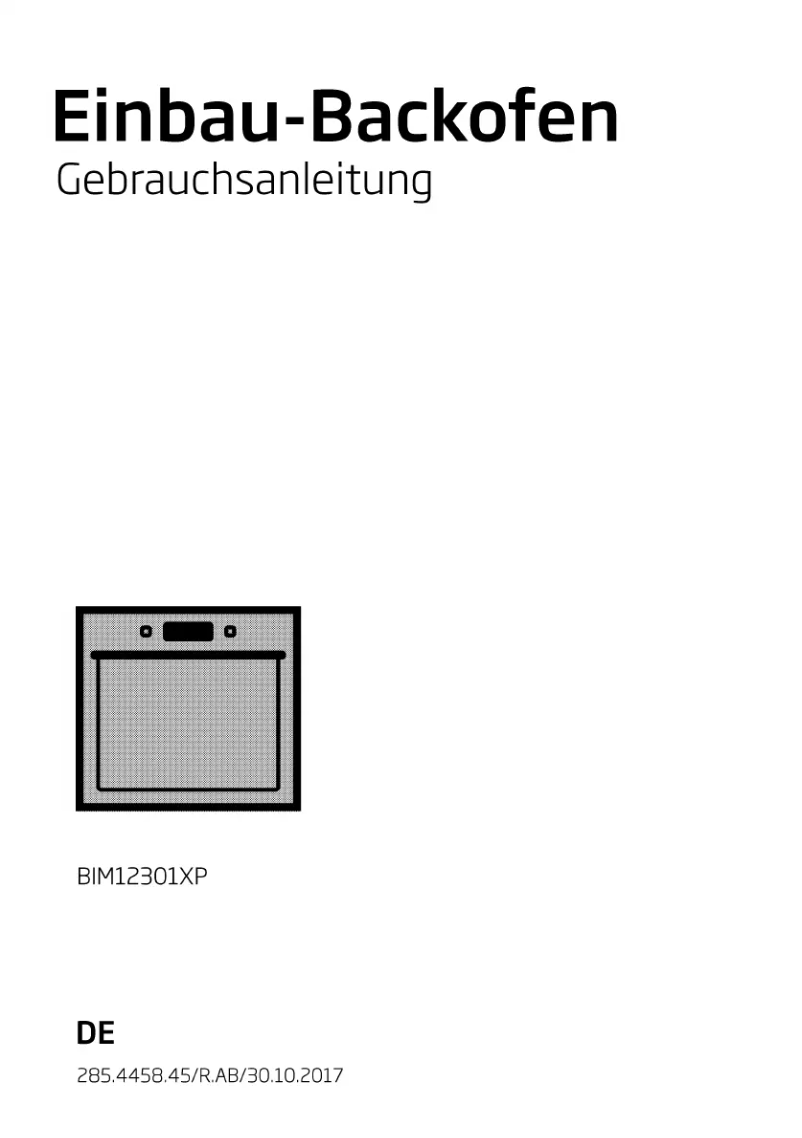 Image de la première page du manuel de l'appareil BIM12301XP