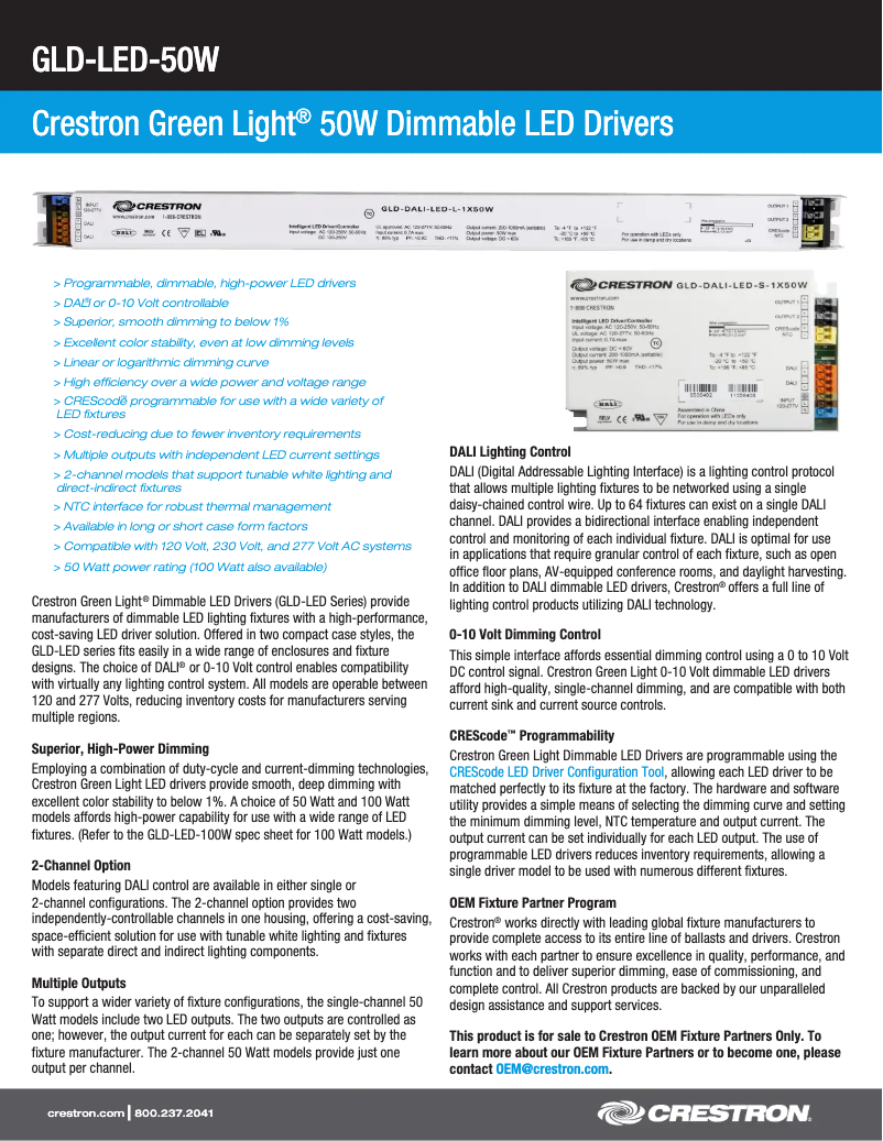 Image de la première page du manuel de l'appareil GLD-LED-50W