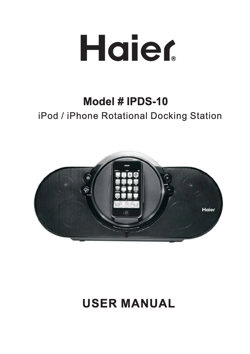 Page n°1 - Manuel utilisateur Haier IPDS-10