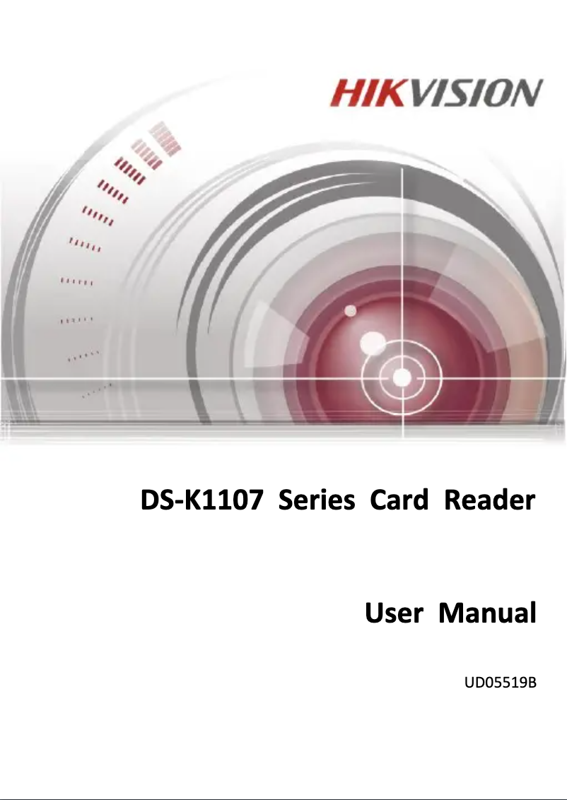 Image de la première page du manuel de l'appareil DS-K1107MK