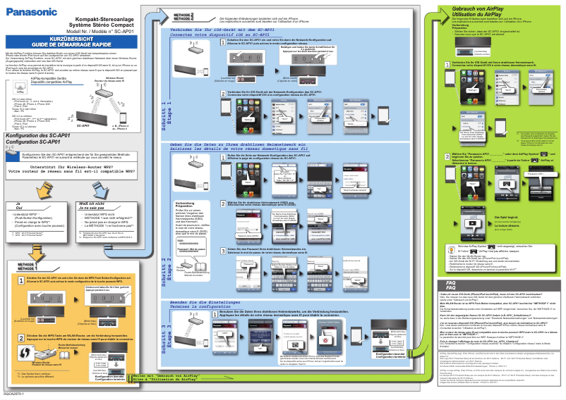 Page n°1 - Manuel utilisateur Panasonic SC-AP01