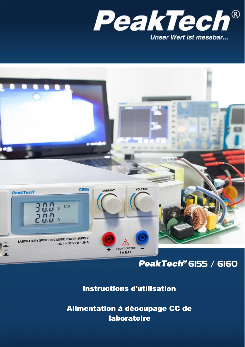 Page 1 de la notice Manuel utilisateur PeakTech 6155