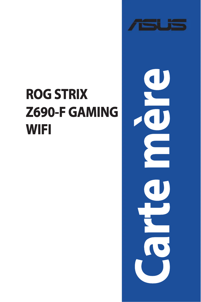 Image de la première page du manuel de l'appareil ROG STRIX Z690-F Gaming WIFI