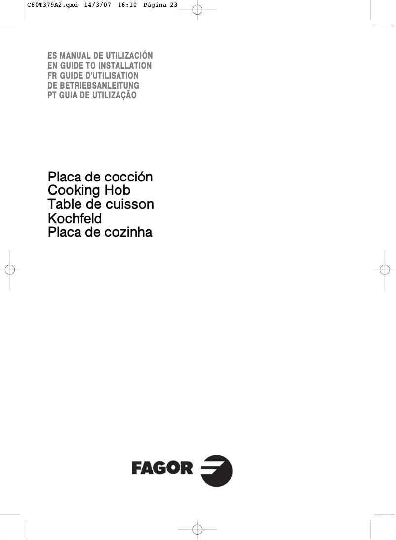 Page 1 de la notice Manuel utilisateur Fagor iF-900BS