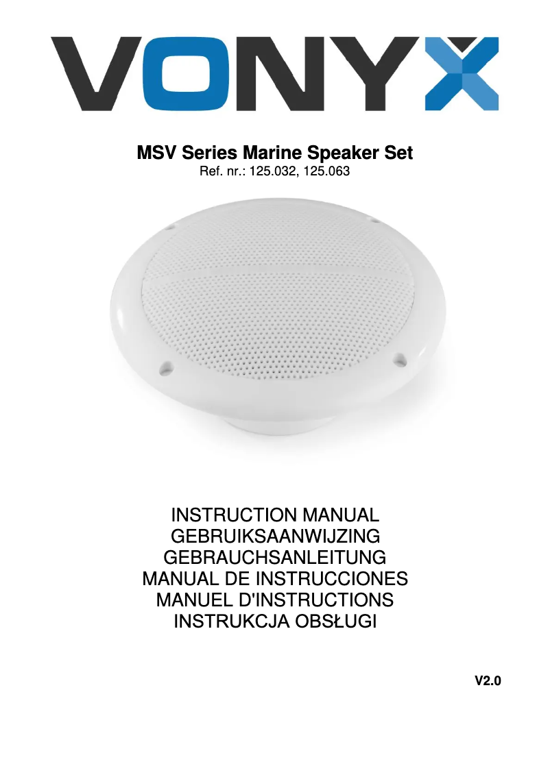 Image de la première page du manuel de l'appareil MSV50