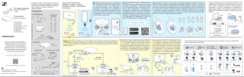 Page n°1 - Guide de démarrage rapide Sennheiser TV Clear Set