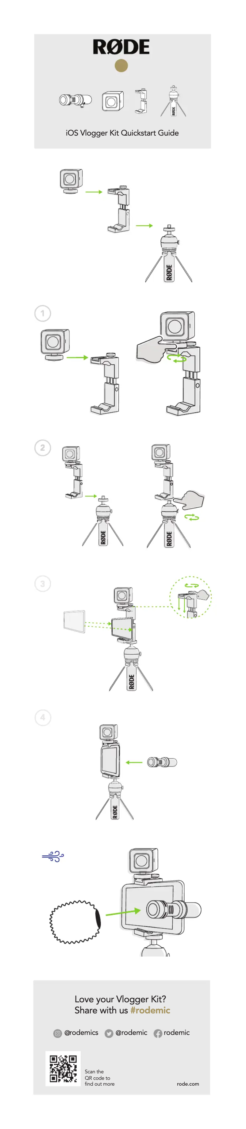 Page 1 de la notice Manuel utilisateur Røde USB-C Vlogger Kit