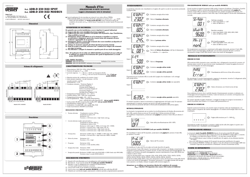 Image de la première page du manuel de l'appareil ADR-D 230 D22 Spot