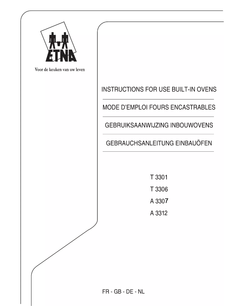 Page n°1 - Manuel utilisateur Etna T3306FT