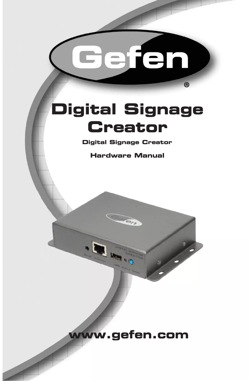 Page 1 de la notice Manuel utilisateur Gefen EXT-DSC