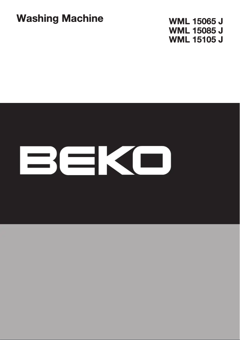 Page n°1 - Manuel utilisateur Beko WML 15085 J