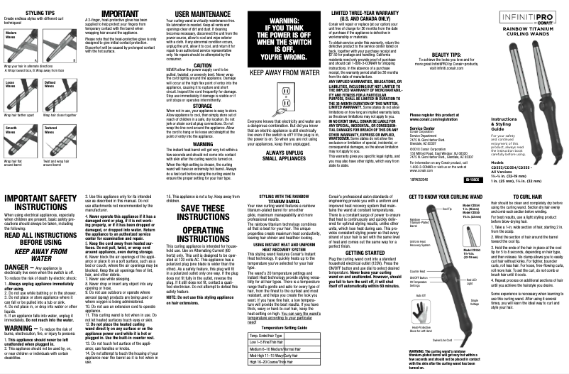 Page 1 de la notice Manuel utilisateur Conair CD354