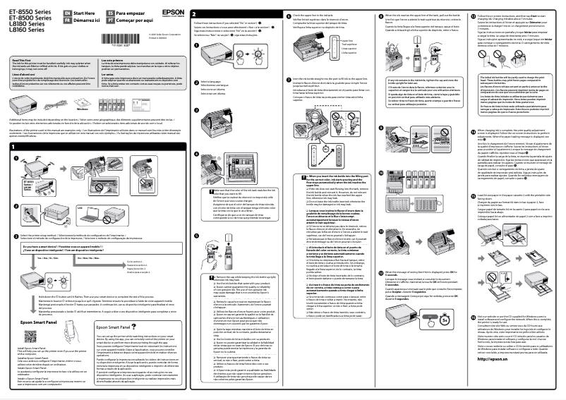 Page n°1 - Guide d'installation Epson EcoTank L8160