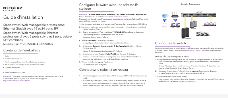 Image de la première page du manuel de l'appareil GS716Tv3