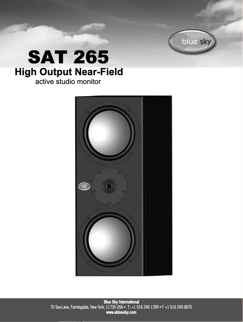 Image de la première page du manuel de l'appareil SAT 265