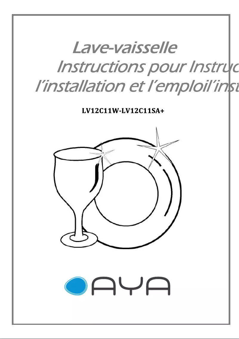 Page 1 de la notice Manuel utilisateur AYA LV12C11SA+