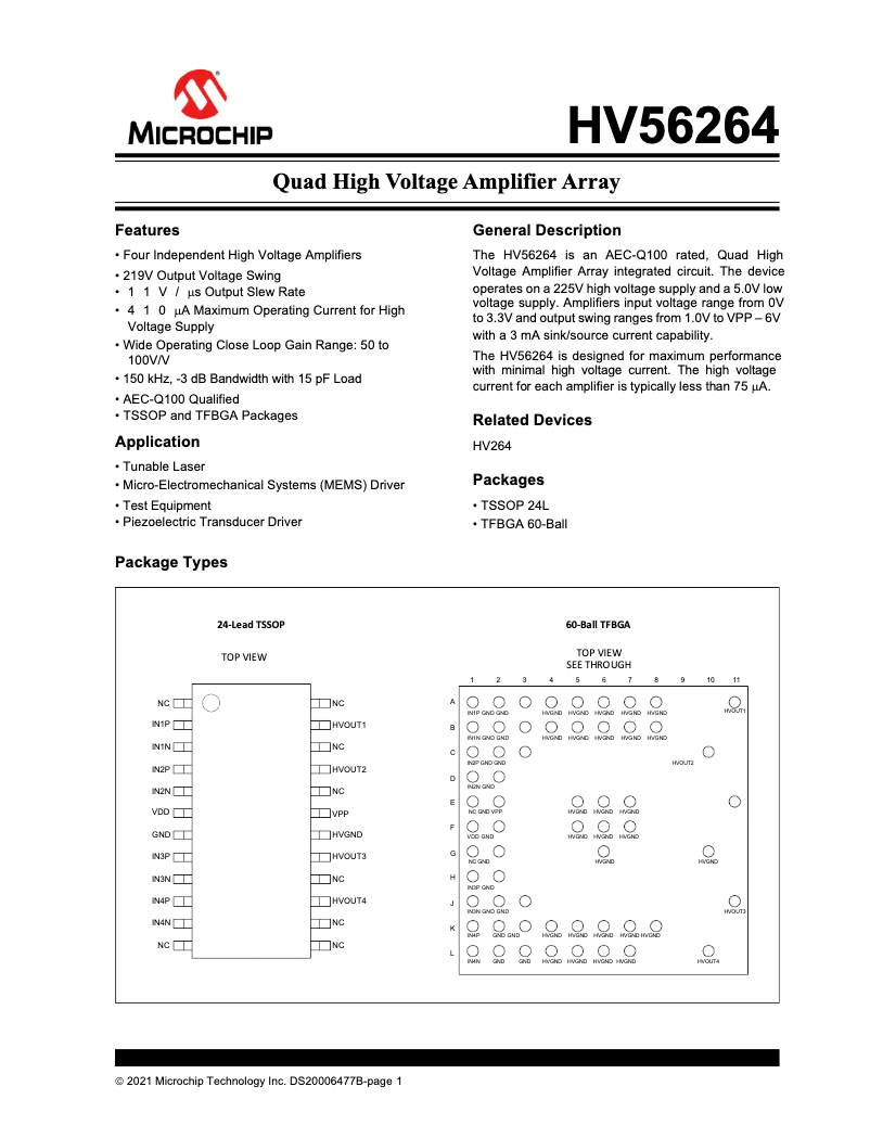 Imagen de la primera página del manual del dispositivo HV56264