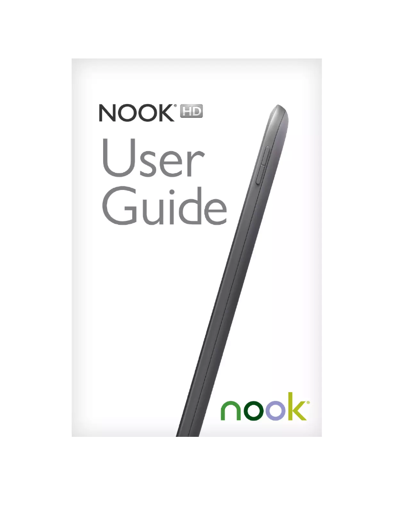Page n°1 - Manuel utilisateur Barnes & Noble NOOK