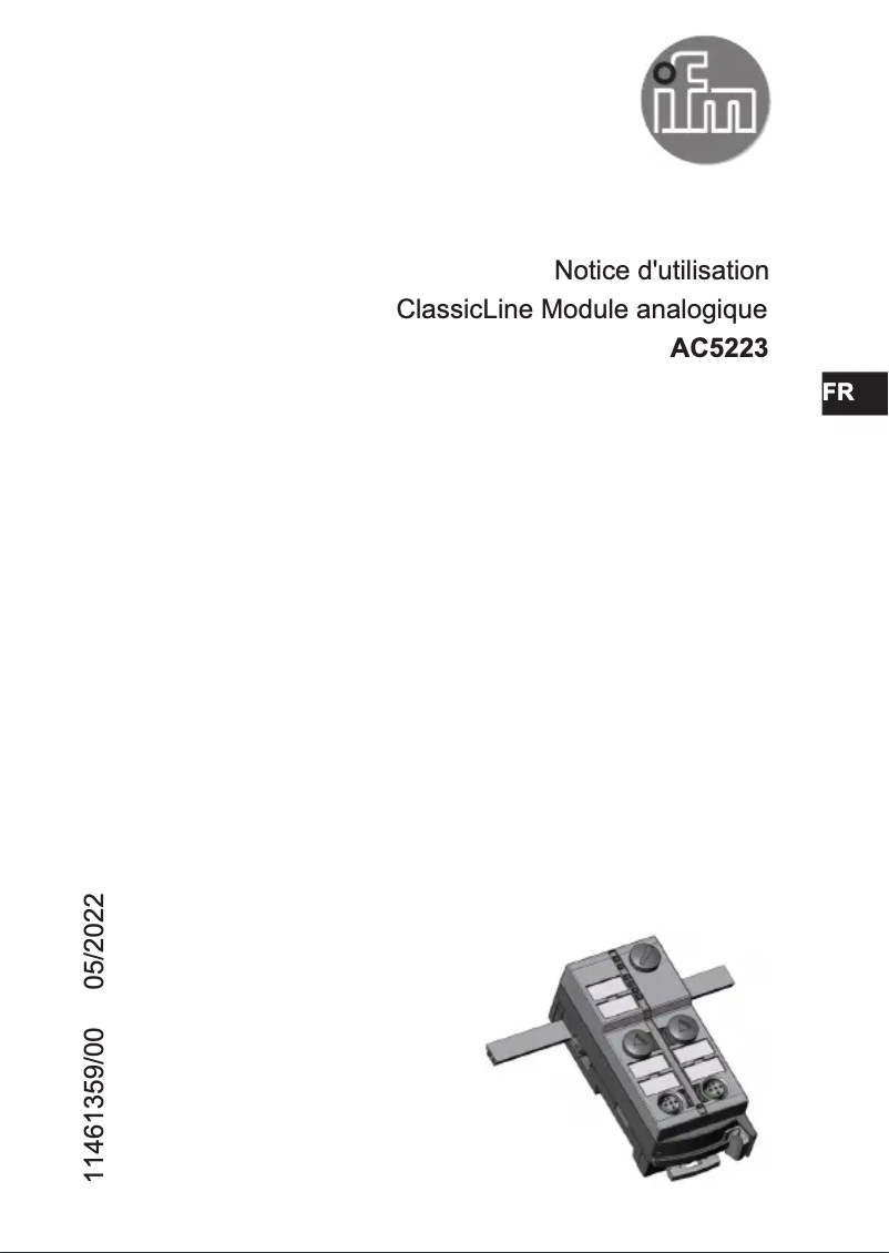 Image de la première page du manuel de l'appareil AC5223