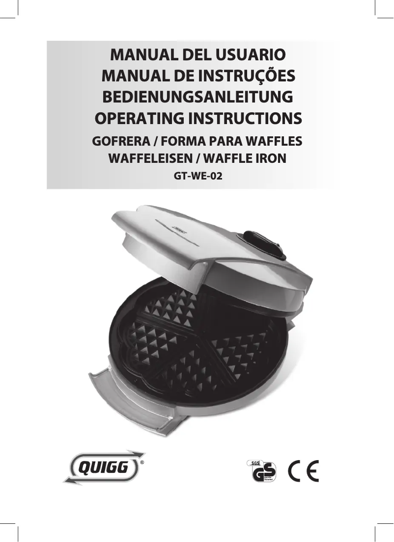 Page n°1 - Manuel utilisateur Quigg GT-WE-02