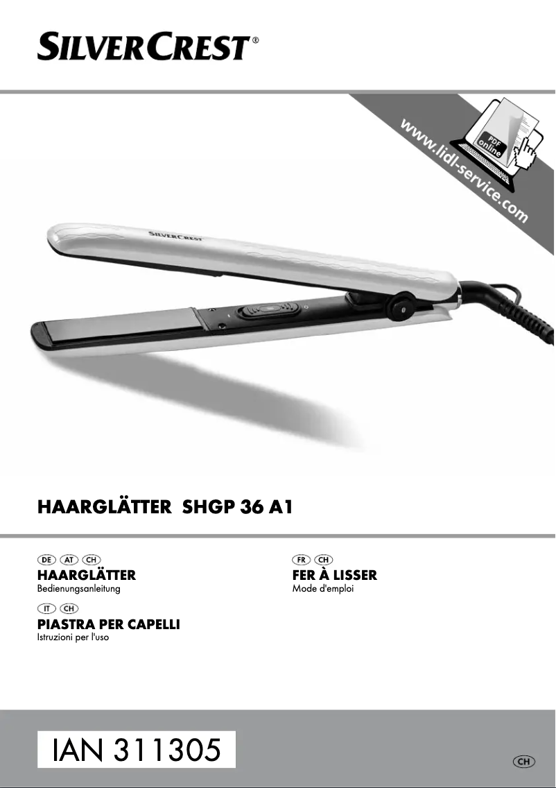 Page n°1 - Manuel utilisateur SilverCrest SHGP 36 A1