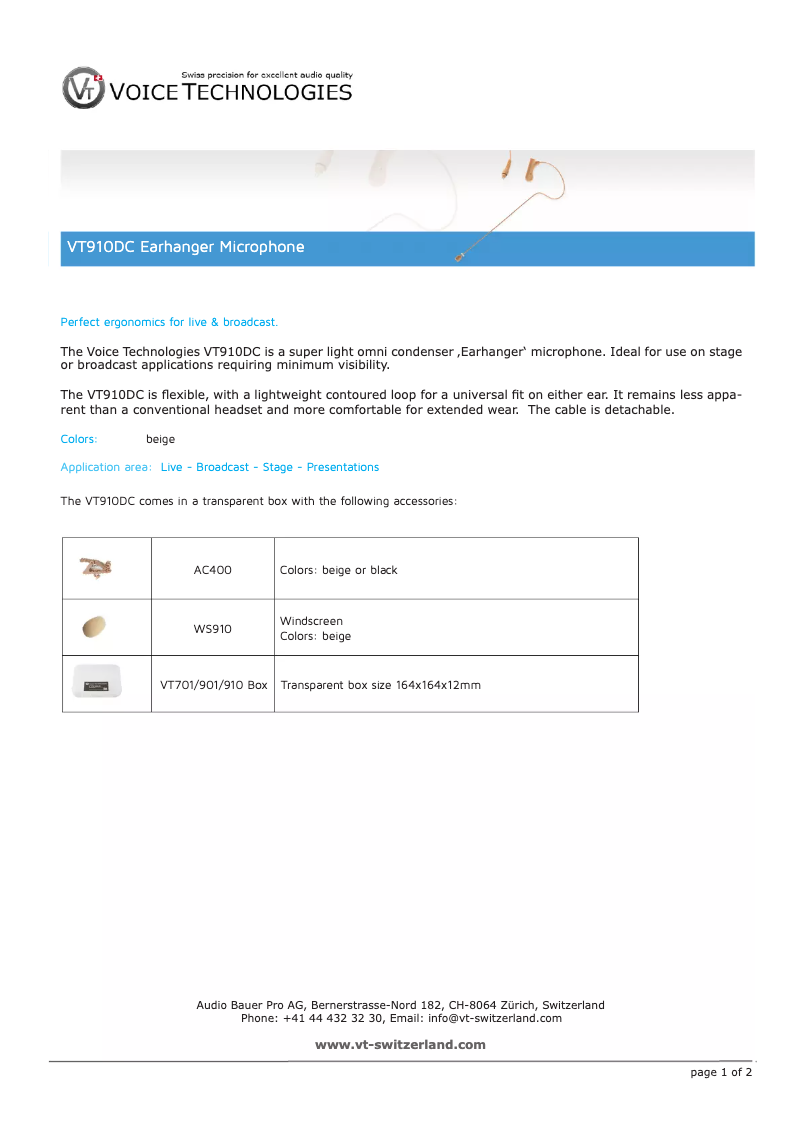 Image de la première page du manuel de l'appareil VT910DC