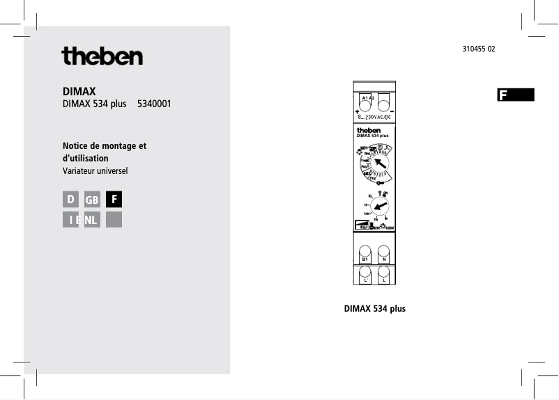 Image de la première page du manuel de l'appareil DIMAX 534 plus