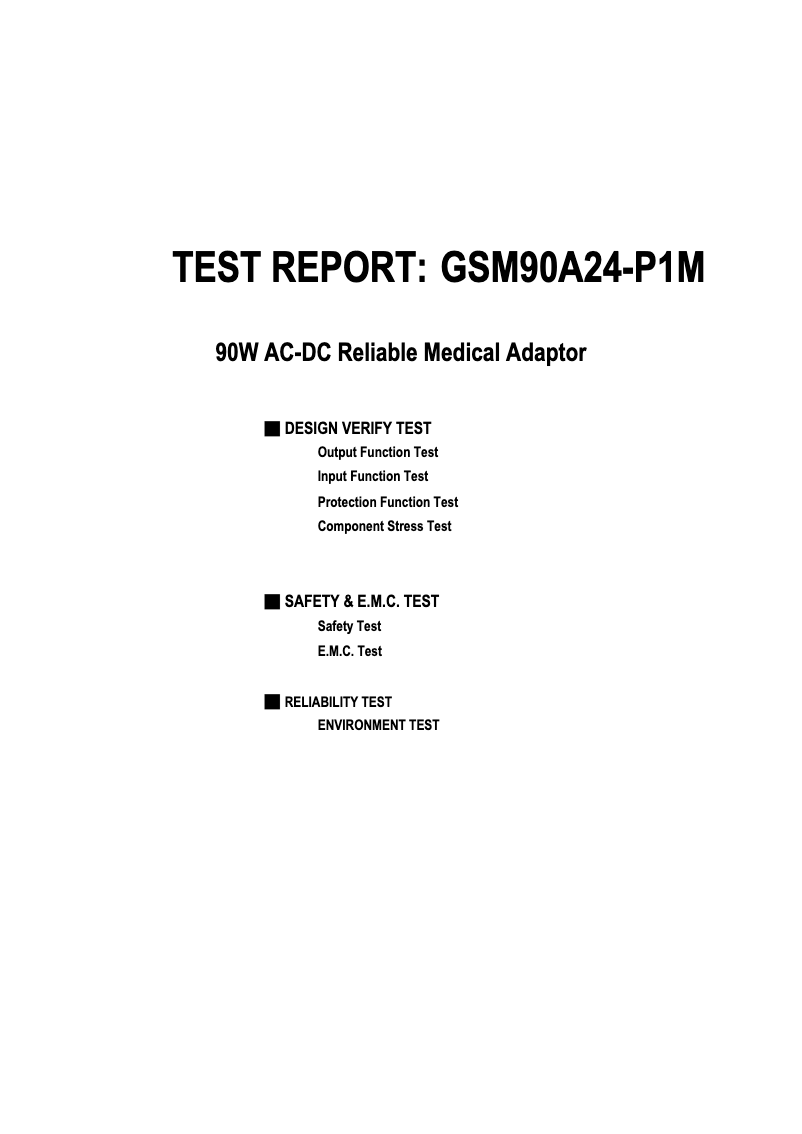 Page 1 de la notice Fiche technique Mean Well GSM90A24-P1M